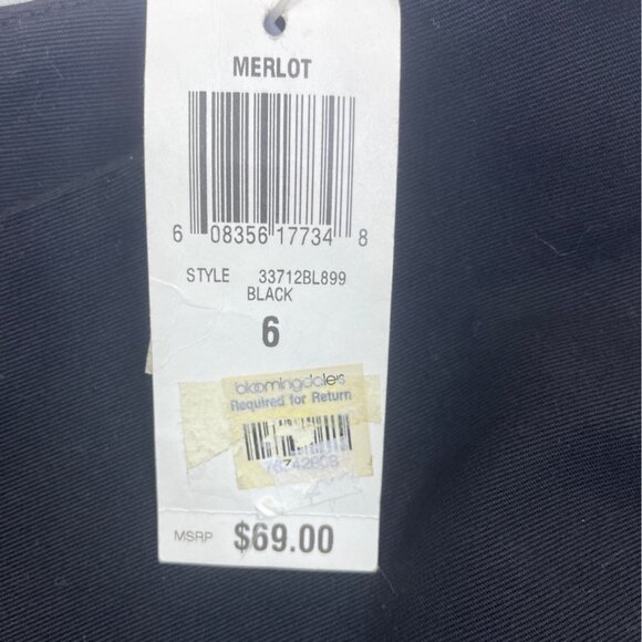 INC Stretch Women’s Black Pants W/ Lace Hem Size 6 Bloomingdales - New - Picture 6 of 7